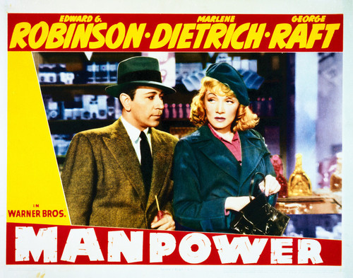 This is an image of Vintage Reproduction Lobby Card of Manpower 296246