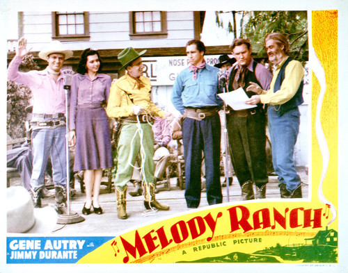 This is an image of Vintage Reproduction Lobby Card of Melody Ranch 296264