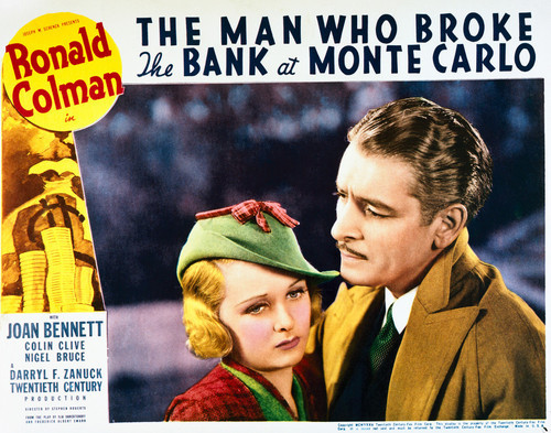 This is an image of Vintage Reproduction Lobby Card of The Man Who Broke the Bank at Monte Carlo 296273