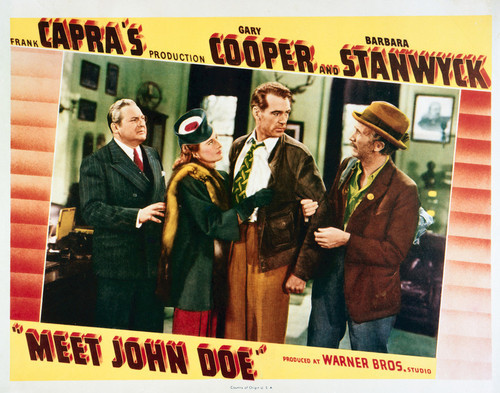This is an image of Vintage Reproduction Lobby Card of Meet John Doe 296274