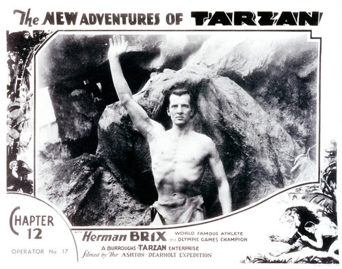 This is an image of Vintage Reproduction Lobby Card of The New Adventures of Tarzan 101811