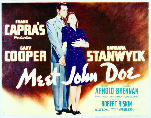 This is an image of Vintage Reproduction Lobby Card of Meet John Doe 296306