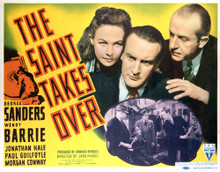 This is an image of Vintage Reproduction Lobby Card of The Saint Takes over 296386