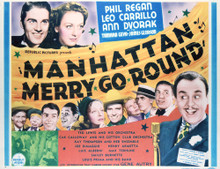 This is an image of Vintage Reproduction Lobby Card of Manhattan Merry Go Round 296401