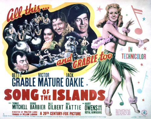 This is an image of Vintage Reproduction Lobby Card of Song of the Islands 296406