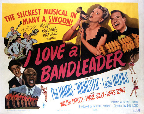 This is an image of Vintage Reproduction Lobby Card of I Love a Bandleader 296420