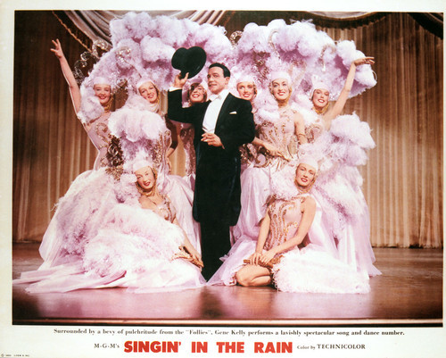 This is an image of Vintage Reproduction Lobby Card of Singin' in the Rain 296448