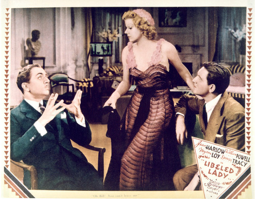 This is an image of Vintage Reproduction Lobby Card of Libeled Lady 296517