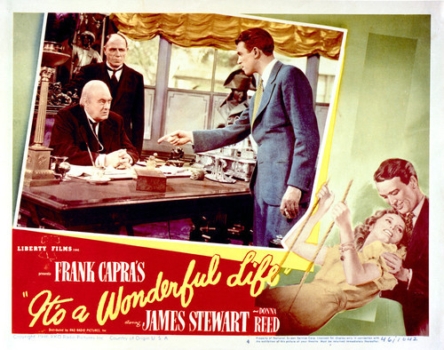 This is an image of Vintage Reproduction Lobby Card of It's a Wonderful Life 296528
