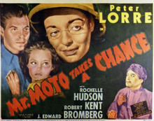 This is an image of Vintage Reproduction Lobby Card of Mr. Moto Takes a Chance 296910