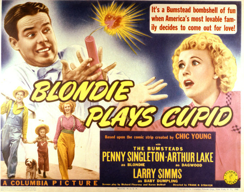 This is an image of Vintage Reproduction Lobby Card of Blondie Plays Cupid 296931