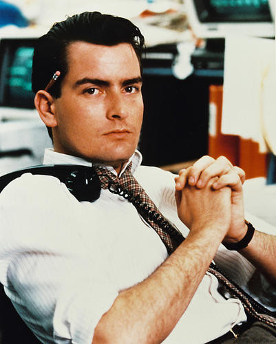 This is an image of 21456 Charlie Sheen Photograph & Poster