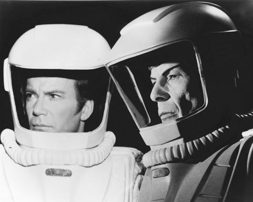 This is an image of Photograph & Poster of William Shatner and Leonard Nimoy 101832