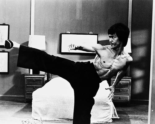 This is an image of 161074 Bruce Lee Photograph & Poster