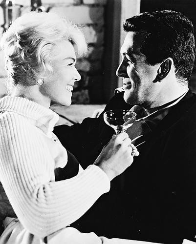 This is an image of 162413 Rock Hudson & Doris Day Photograph & Poster