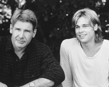 This is an image of 165094 Harrison Ford & Brad Pitt Photograph & Poster