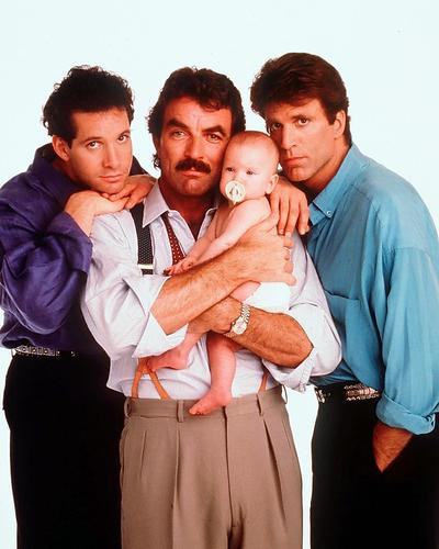 This is an image of 266216 Three Men and a Baby Photograph & Poster