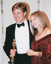 This is an image of 252546 Robert Redford & Barbara Streisand Photograph & Poster