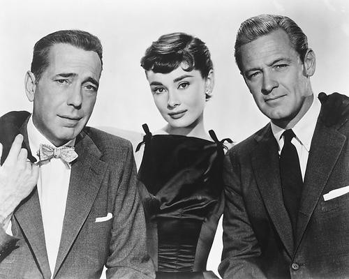 This is an image of 172461 Humphrey Bogart Audrey Hepburn and William Holden Photograph & Poster