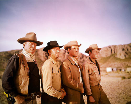 This is an image of 226363 John Wayne & Dean Martin Photograph & Poster