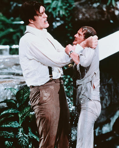 This is an image of 252065 Roger Moore & Richard Kiel Photograph & Poster