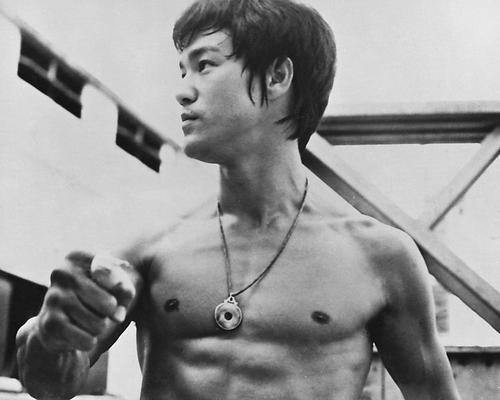 This is an image of 190355 Bruce Lee Photograph & Poster