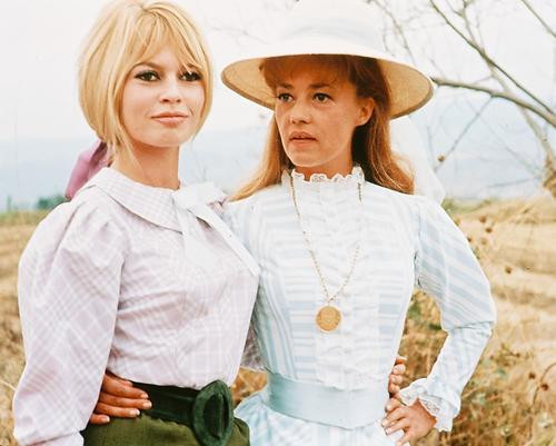 This is an image of 240761 Bridgitte Bardot & Jeanne Moreau Photograph & Poster