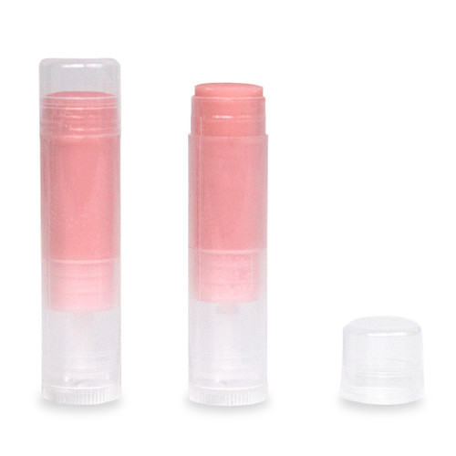 Clear Stick Filled and Unlabeled Lip Balm Tube