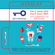 Turquoise Dental Hygiene Diagram Lip Balm Tube