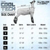 The Cool Tech Blankets are designed with innovative cooling technology. The material is designed to keep the lamb or goat cool with breathable interlocking material. The material is highly rated for durability and aids in keeping the lamb free of debris. It also acts as a protective shield, equipped with a anti-mosquito barrier with anti-UV protection. The blankets have improved sizing that allows for a up to date comfort fit. Newly added performance features consist of the Spandex Pleat Designed to allow increased movement when exercising, and also the Spandex Front Column Designed to allow for a larger opening when putting on the blanket over the head.