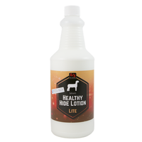 Sullivan's Healthy Hide Lotion is formulated for use after shearing to help condition and soothe the hide. With the ability to penetrate deep into the hide, the lotion absorbs to heal skin cracks and abrasions, allowing for a tighter and fresher appearance. Select single or case, and specify quantity below.
--To use: Pour into hands and apply on the hide or spray directly onto the lamb. Best used after shearing, at shows, or as needed. 
--Use Healthy Hide Lite, during the summer months or when the temperature is above 65˚F 