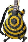 Miniature Guitar Zakk Wylde Yellow Black BULLSEYE