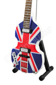 Miniature Bass Guitar Paul McCartney THE BEATLES Hofner Union Jack