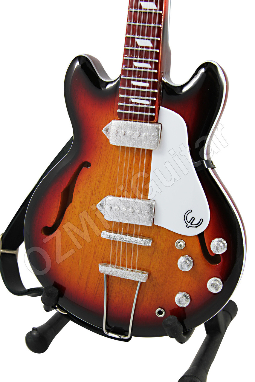 Miniature Guitar John Lennon BEATLES Casino Sunburst St OZMiniGuitar