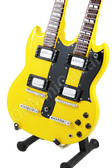 Miniature Guitar Zakk Wylde DOUBLE NECK Yellow