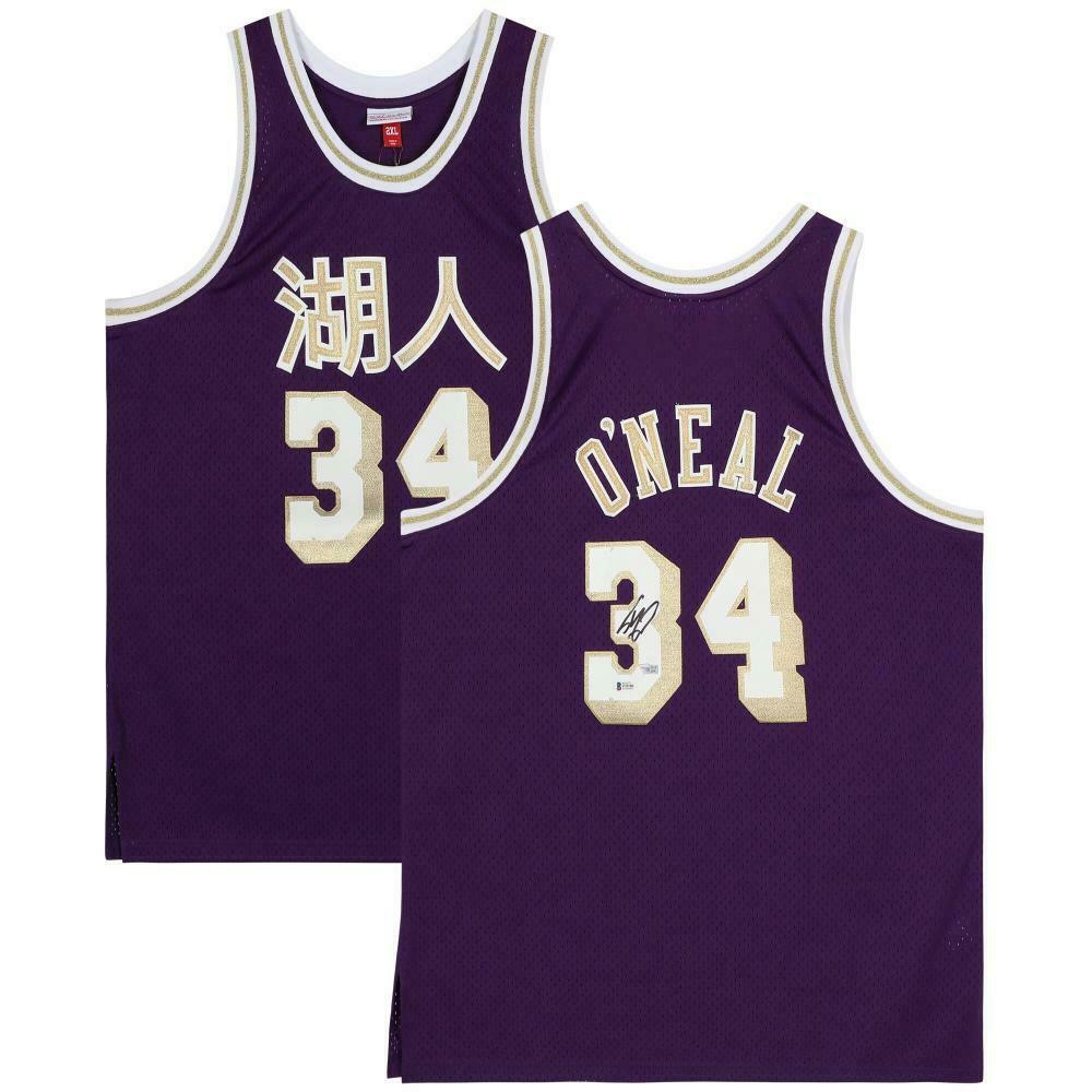 shaq signed lakers jersey