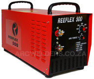 The Reeflex 500amp Arc inverter features 100% duty cycle at 500amps, the unit is built with high quality European components and Siemens IGBT's. Features arc force adjustment and Lift TIG. A very popular machine in the mining and industrial sector