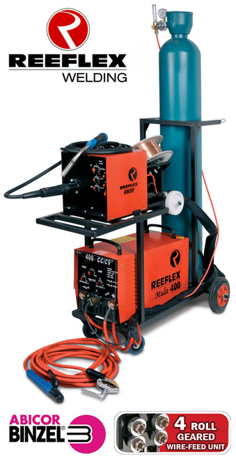 The Reeflex 300 amp multi-process welder is manufactured in South Africa, comes with a two year warranty. It is the mines industry standard welding machine and boasts a 100% DUTY CYCLE at 300 amps! This machine can be used for both maintenance and production applications. Adjustable ARC FORCE for CC, and adjustable INDUCTANCE for CV enables each process to be fined tuned to obtain optimum results. Built with Siemens IGBT’s and European parts.