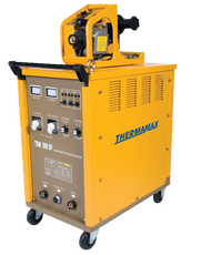 The Thermamax TSM 500SF MIG Welder is well built and reliable for any manufacturing environment. High quality transformer design with copper windings. Step adjustment divided into 30 settings for easy selection, with spot weld function. Voltage control from 90 - 500amps. Separate wire feeder with easy wire speed adjustment.