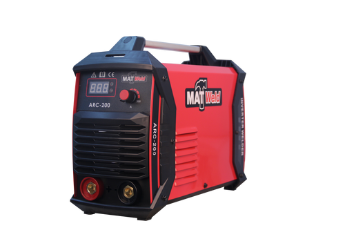 The Matweld 200amp arc welder is a compact, lightweight machine with a stable arc and excellent striking capabilities.