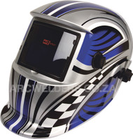 Matweld Auto Darkening Welding Helmet - Blue Race