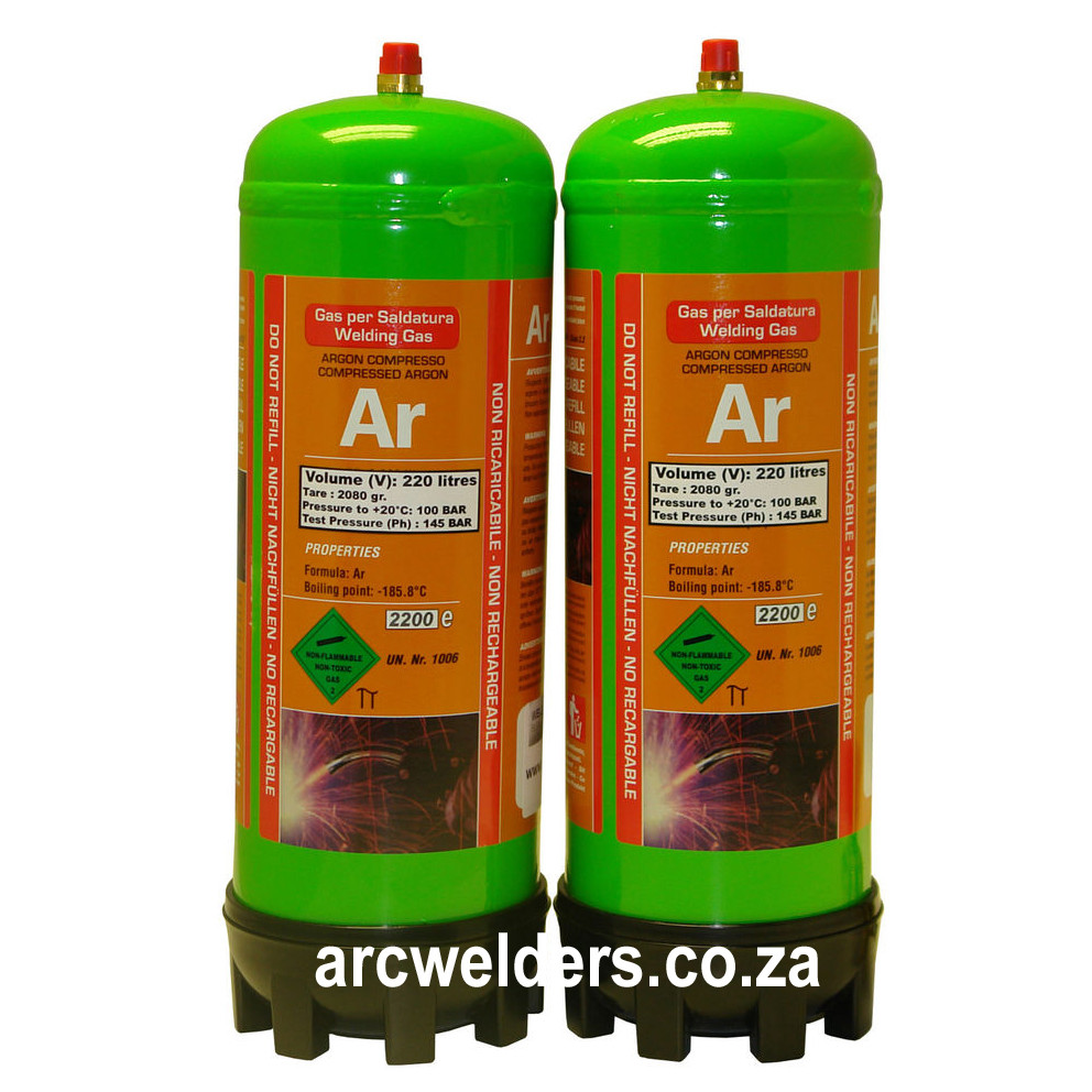 Argon Gas Portable Disposable Bottle ArcWelders.co.za