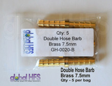 Double Male Hose Barb - Brass (QTY 5)