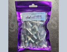 Coil Hose Steel Swivel Male Barb: Qty 20
