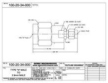 100-20-34-000:  N MALE TO 2.92mm MALE (BETWEEN-SERIES ADAPTER)