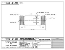 100-21-21-000:  N FEMALE TO N FEMALE (IN-SERIES ADAPTER)