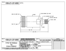 100-21-37-000:  N FEMALE TO 3.5mm FEMALE (BETWEEN-SERIES ADAPTER)