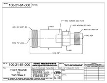 100-21-61-000:  N FEMALE TO TNC FEMALE (BETWEEN-SERIES ADAPTER)