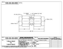 100-30-30-000:  1.85mm MALE TO 1.85mm MALE (IN-SERIES ADAPTER)