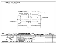 100-30-32-000:  1.85mm MALE TO 2.4mm MALE (BETWEEN-SERIES ADAPTER)